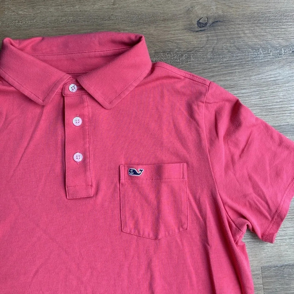 🌸Vineyard Vines Kids Edgartown Polo in pink size large - Picture 3 of 8